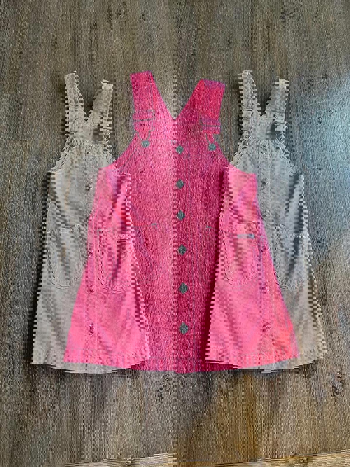 OshKosh kids pink overall dress size 4