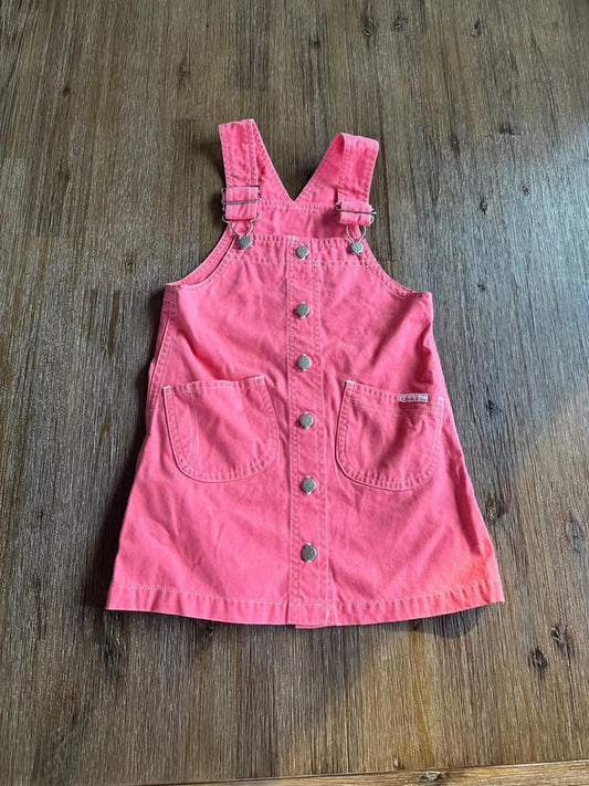 OshKosh kids pink overall dress size 4