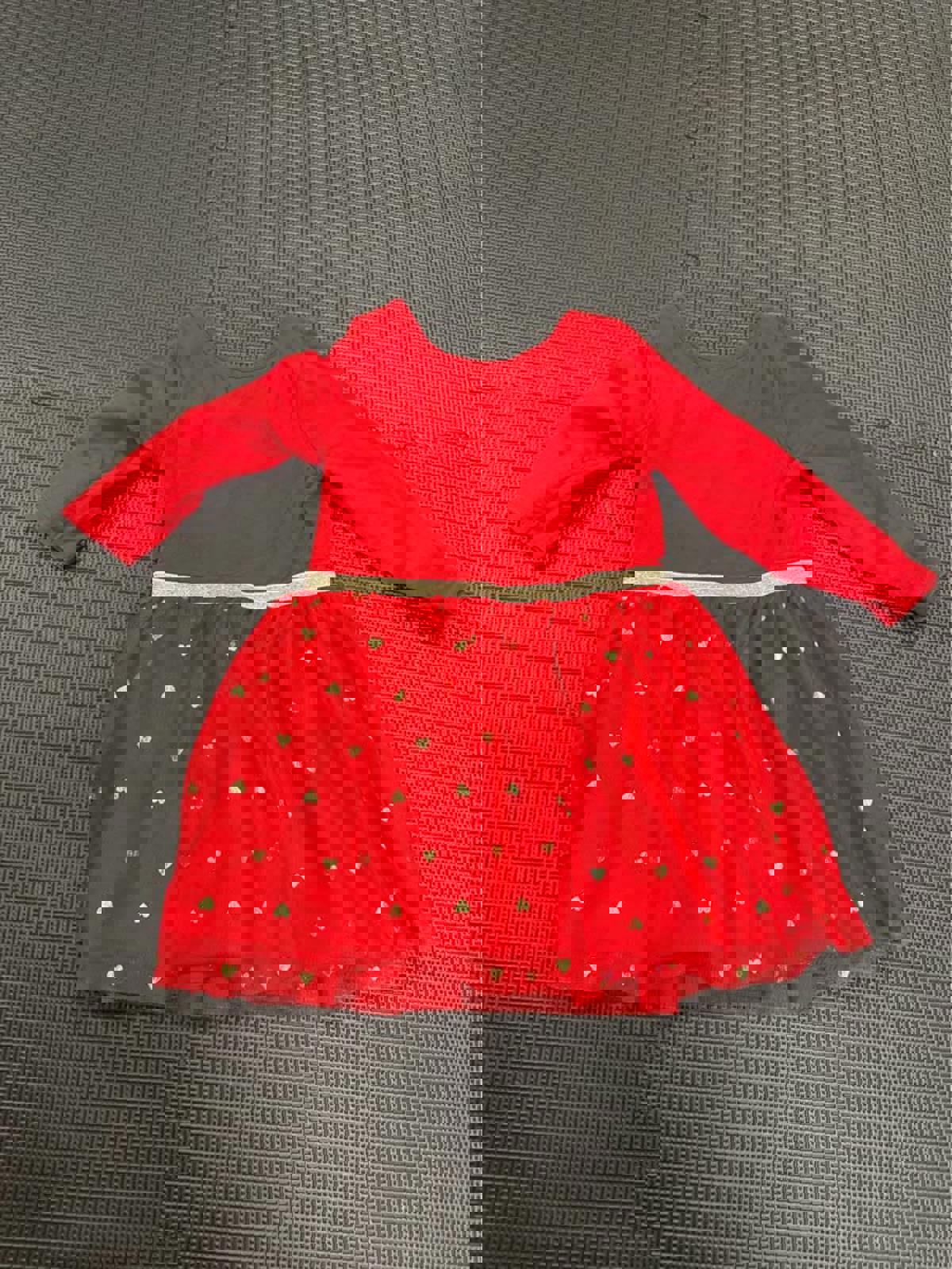 Baby red dress with tulle skirt size 18 months