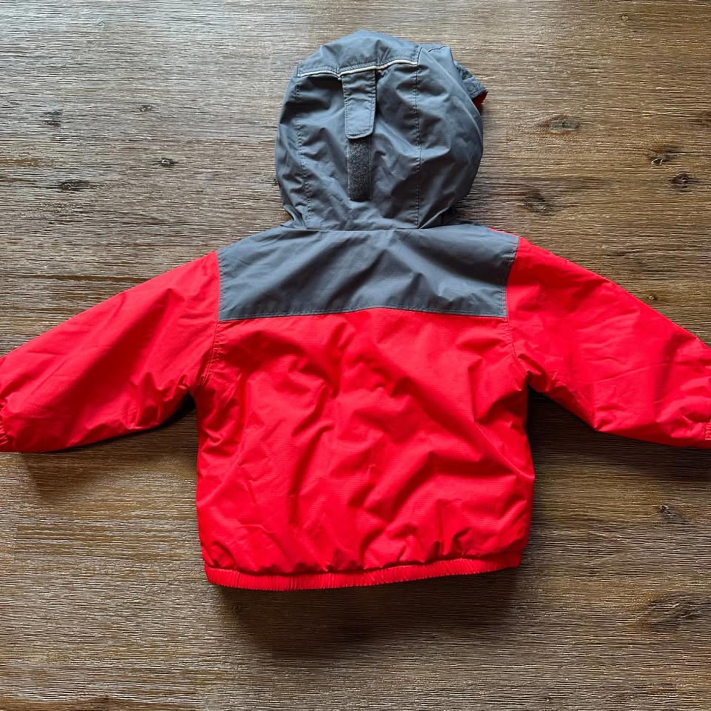 Columbia reversible baby red & grey jacket size 6-12 months