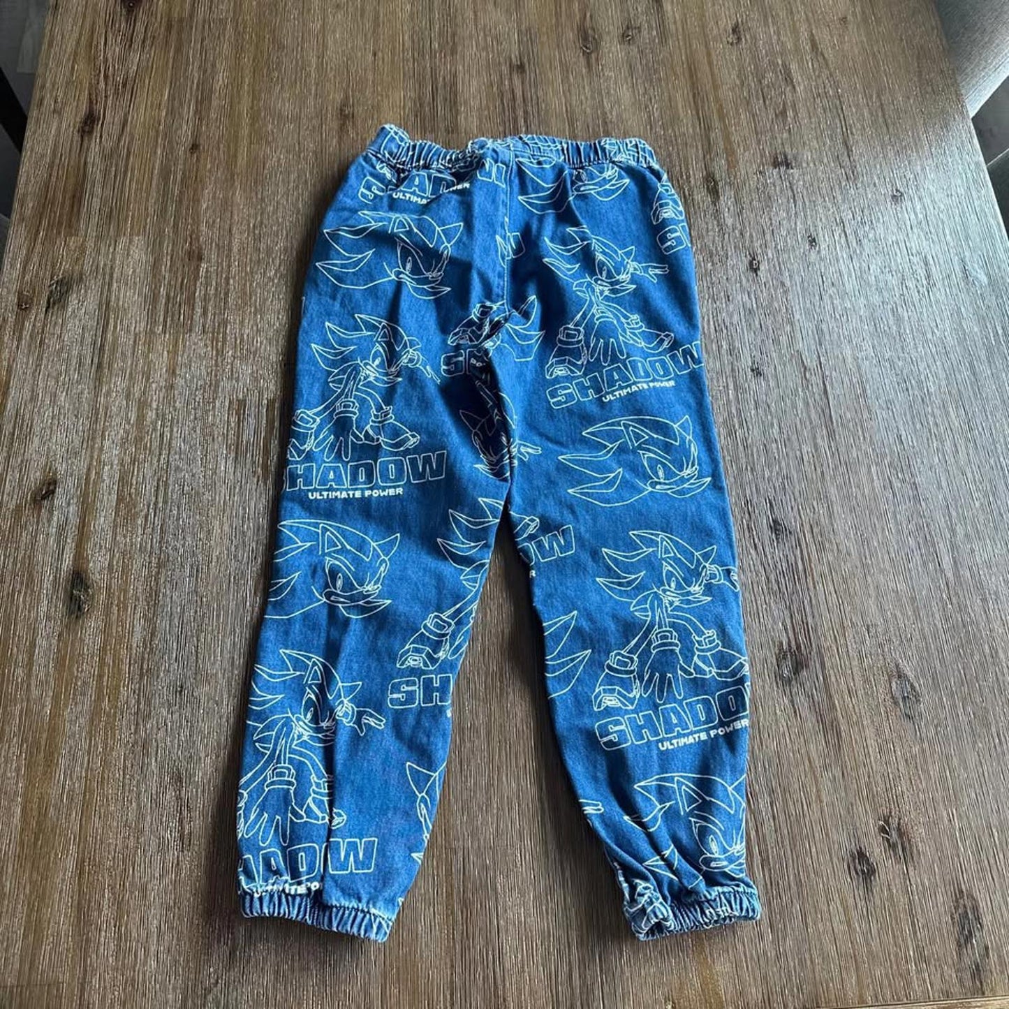 H&M x Sonic kids denim joggers jeans size 6