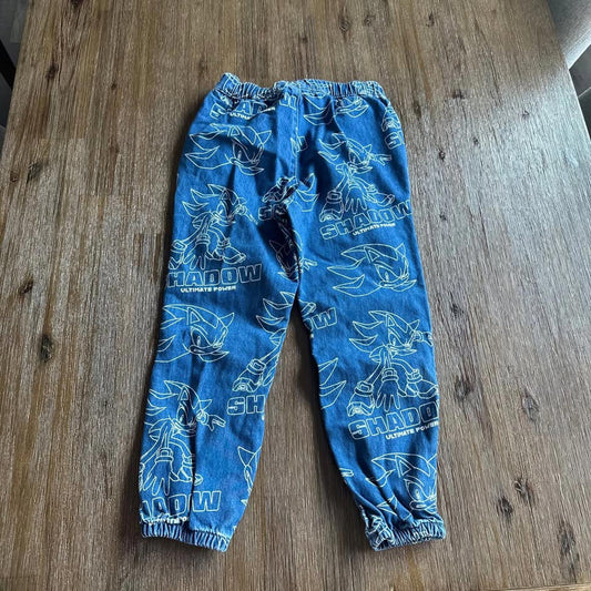 H&M x Sonic kids denim joggers jeans size 6
