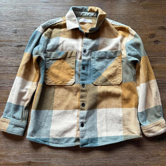Zara kids thin plaid shacket size 9-10
