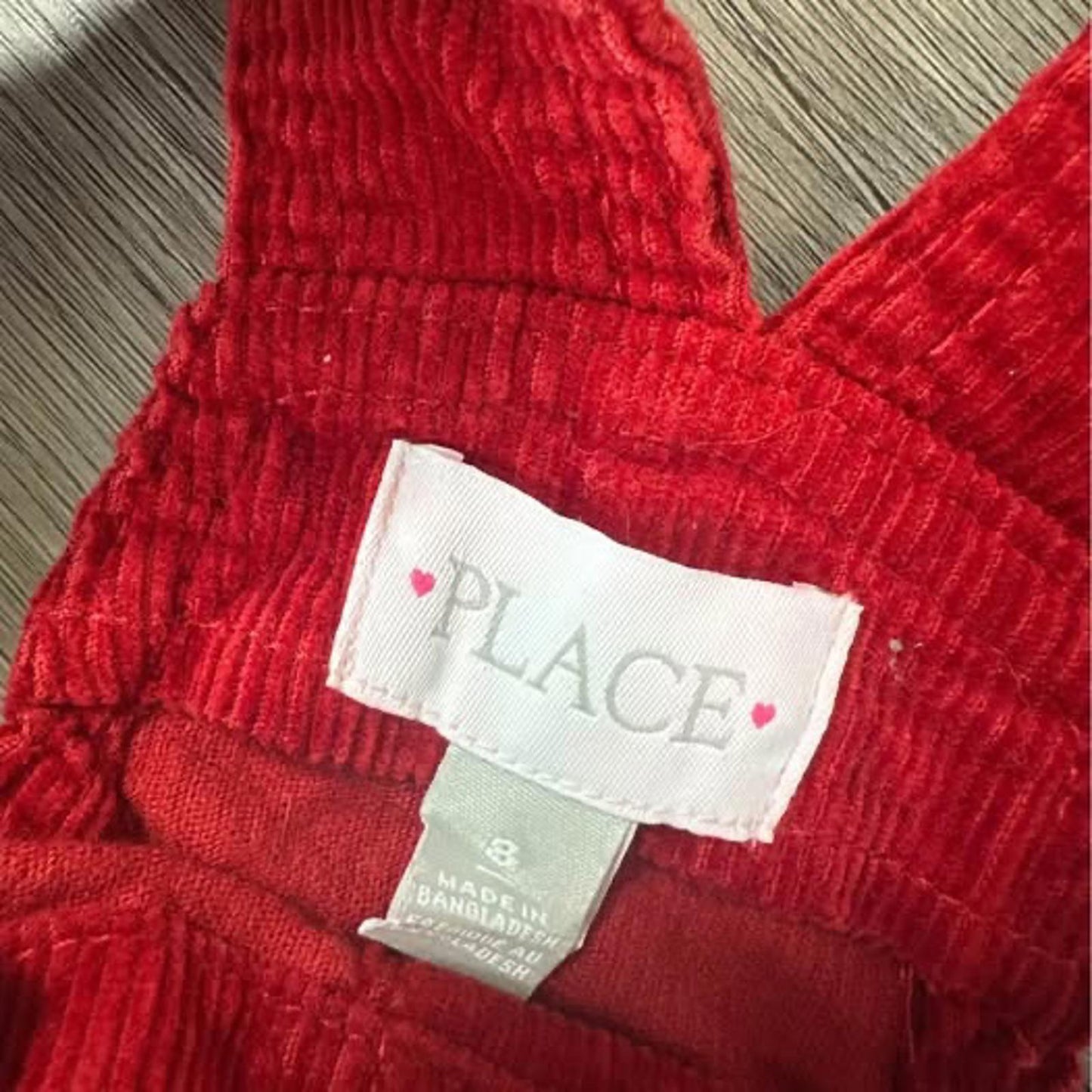 Red corduroy jumper dress overall dress kids size 8