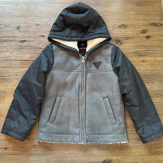 Guess boys kids jacket coat with hood size 6