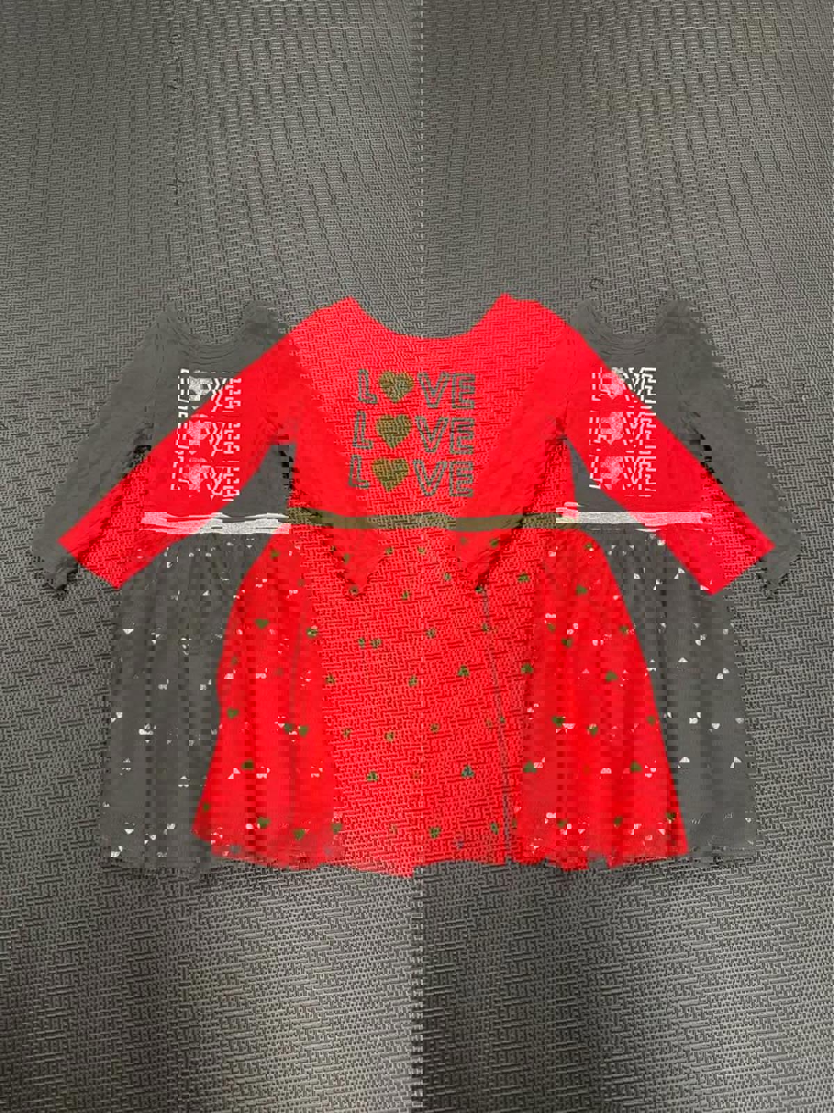 Baby red dress with tulle skirt size 18 months