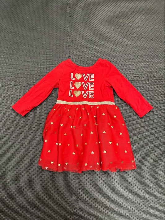 Baby red dress with tulle skirt size 18 months