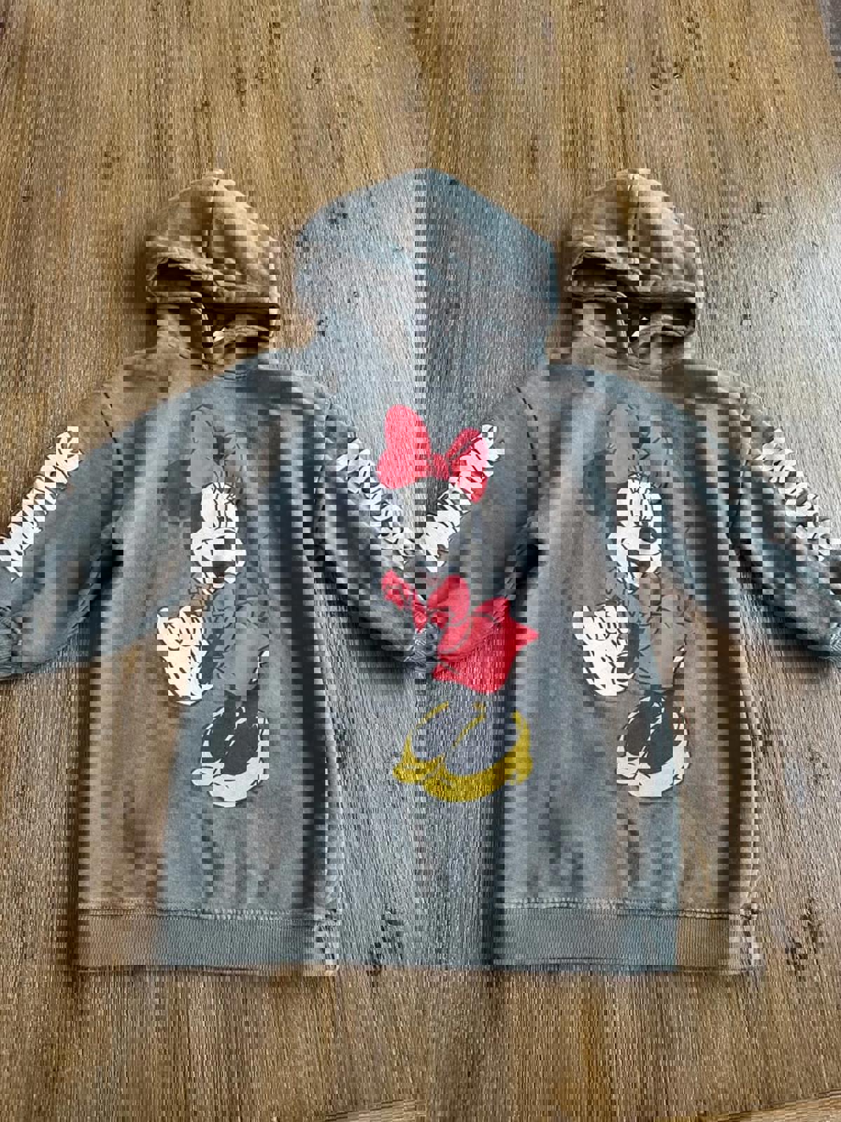 Zara Minnie Mouse grey toddler hoodie size 2-3 years