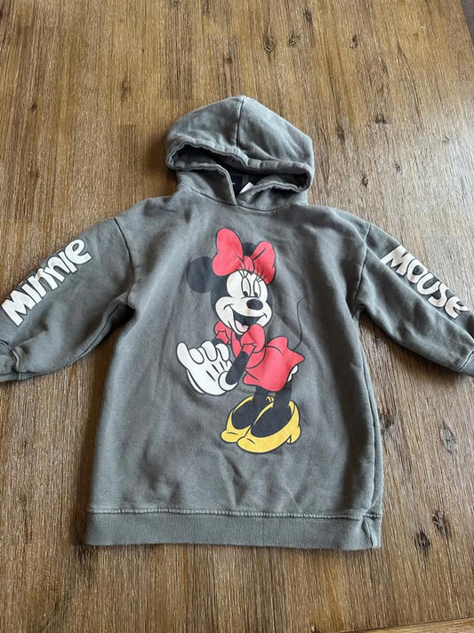 Zara Minnie Mouse grey toddler hoodie size 2-3 years