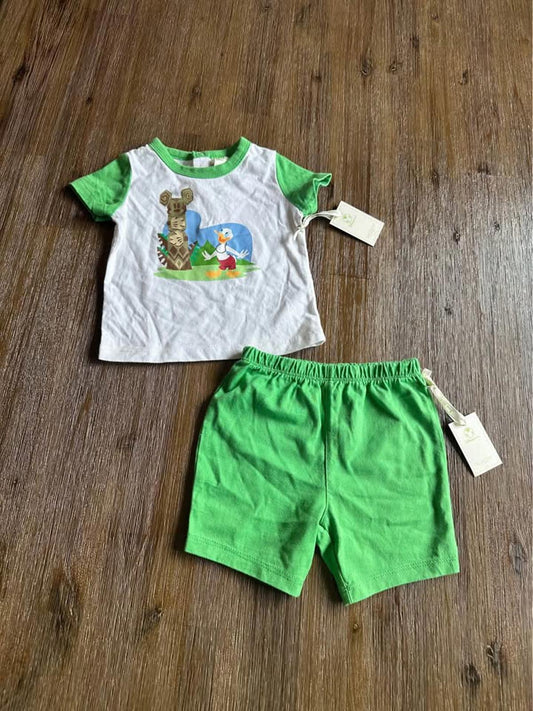 NWT Disney Store Donald Duck baby 2 piece outfit (top + shorts) size 3-6 months