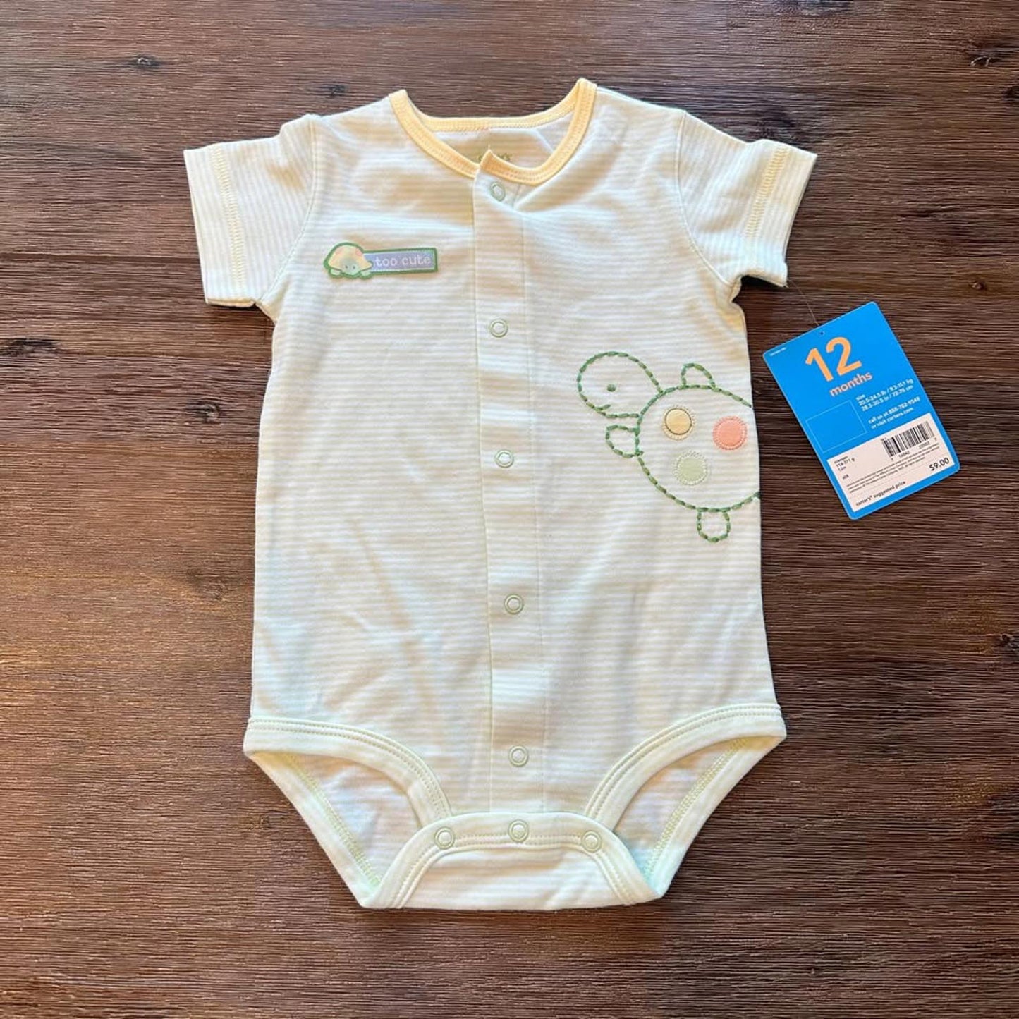 NWT Set of 2 baby gender neutral onesies bodysuits  size 12 months