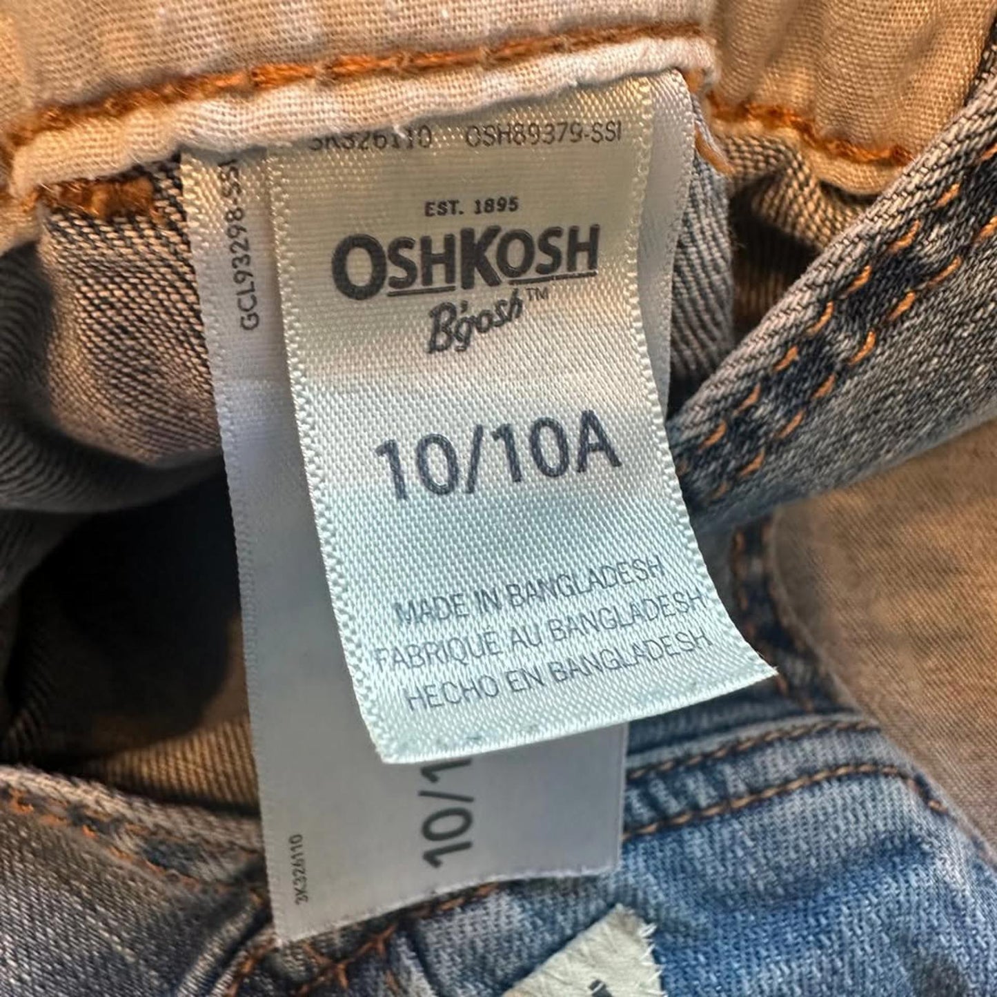 OshKosh B'gosh kids denim overall dress size 10