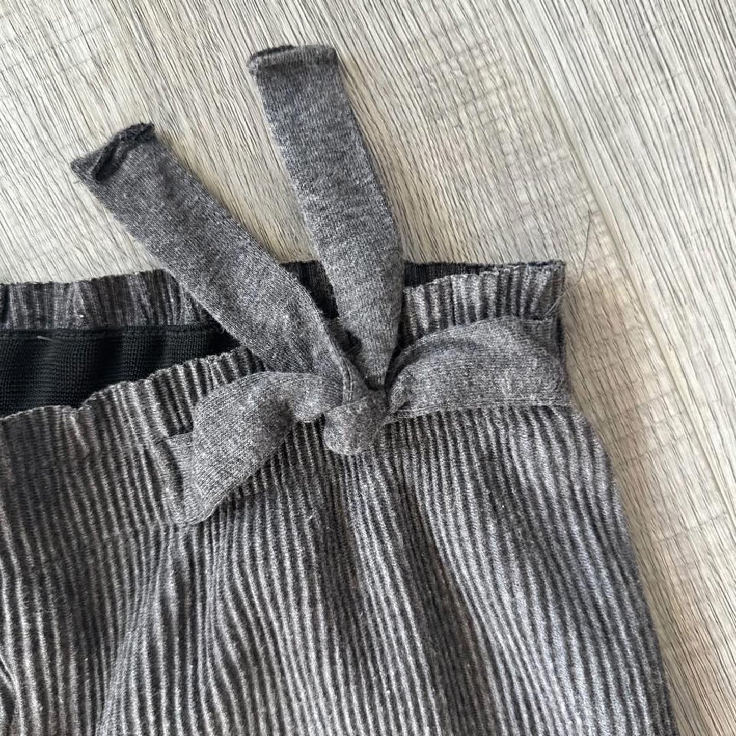 Zara kids grey ribbed wide leg pants size 11-12