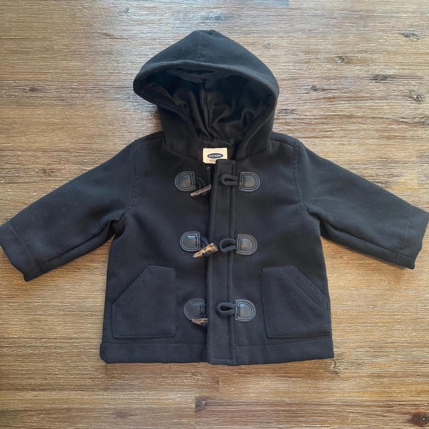 Old Navy baby black coat size 6-12 months
