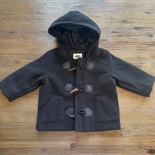 Old Navy baby black coat size 6-12 months