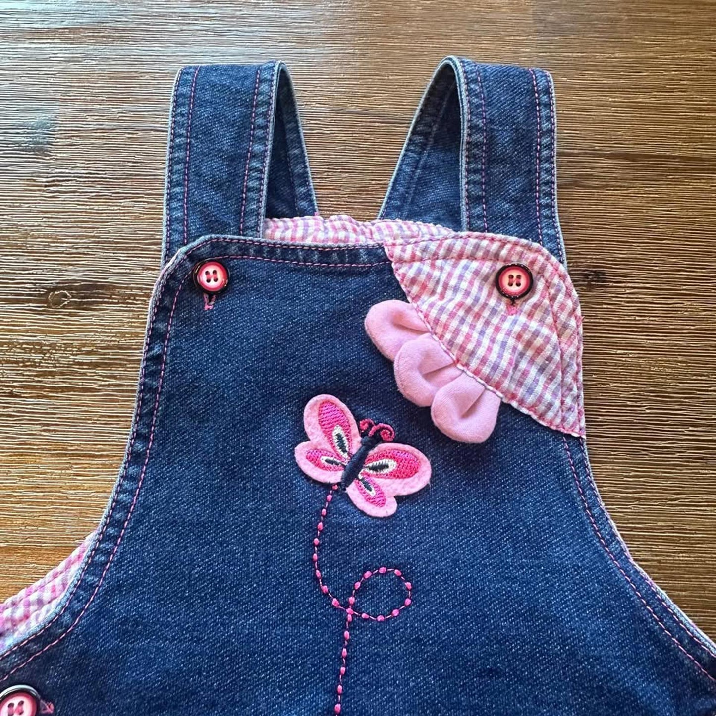 Baby 3D Bunny denim overalls with cute details size 3-6M