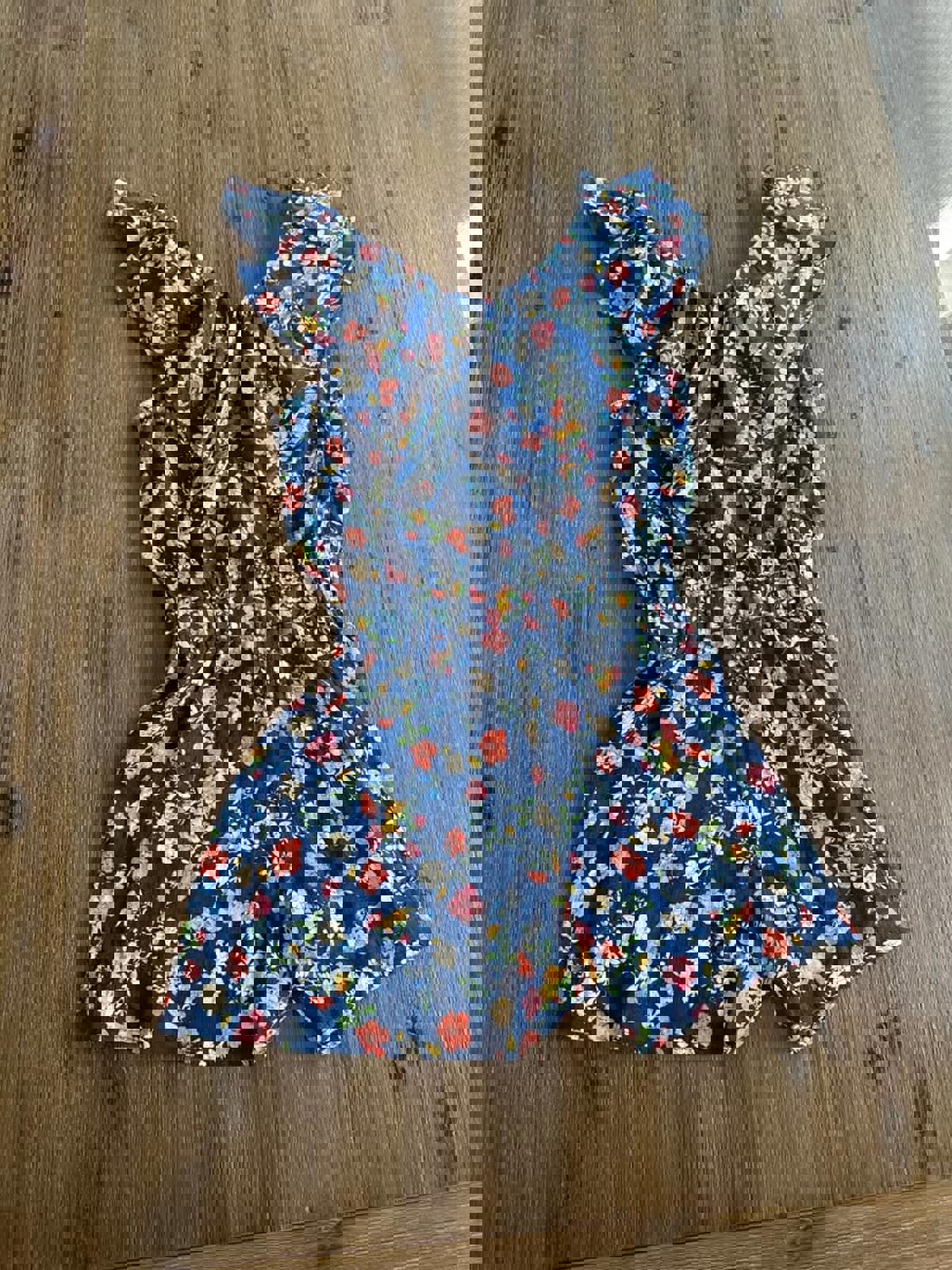 Zara girls floral lined ruffled romper size 11/12
