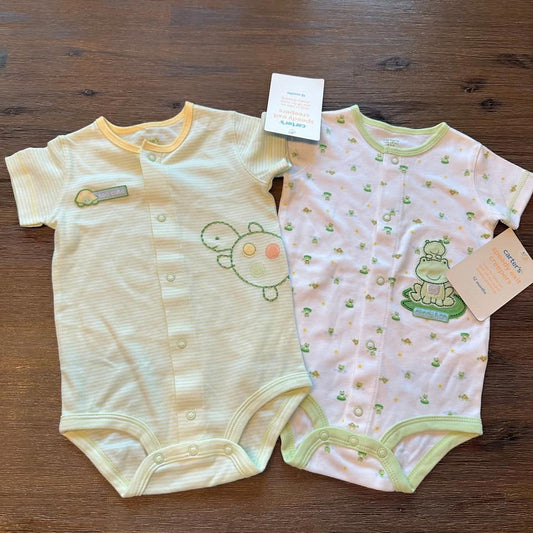 NWT Set of 2 baby gender neutral onesies bodysuits  size 12 months