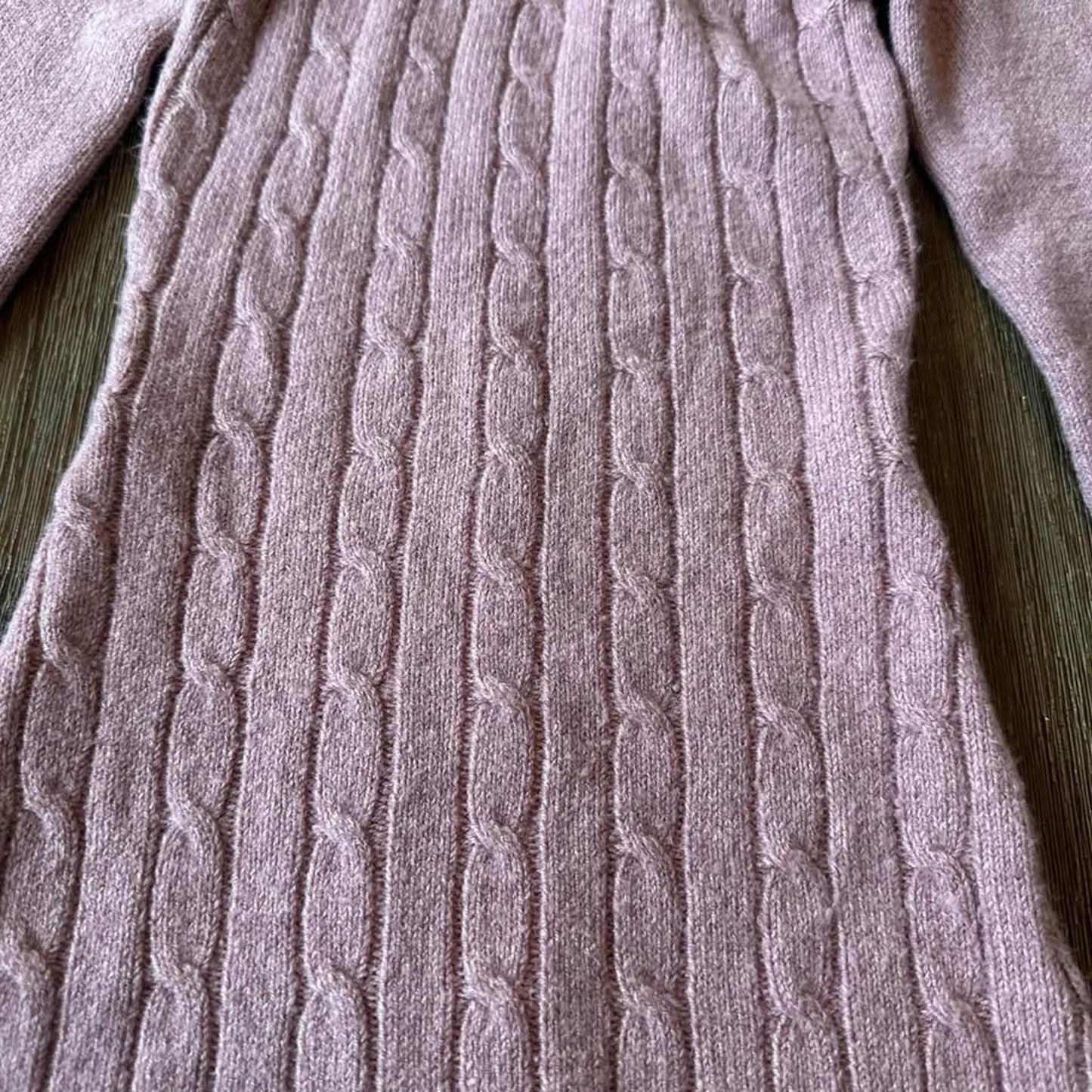 kids pink long sleeve sweater dress size 7/8