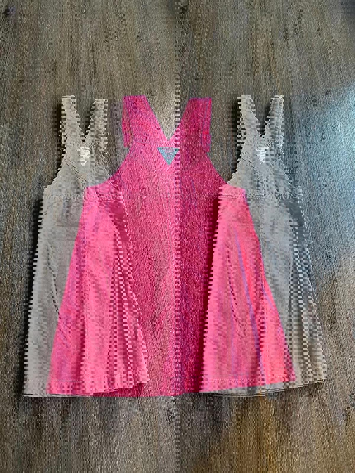 OshKosh kids pink overall dress size 4