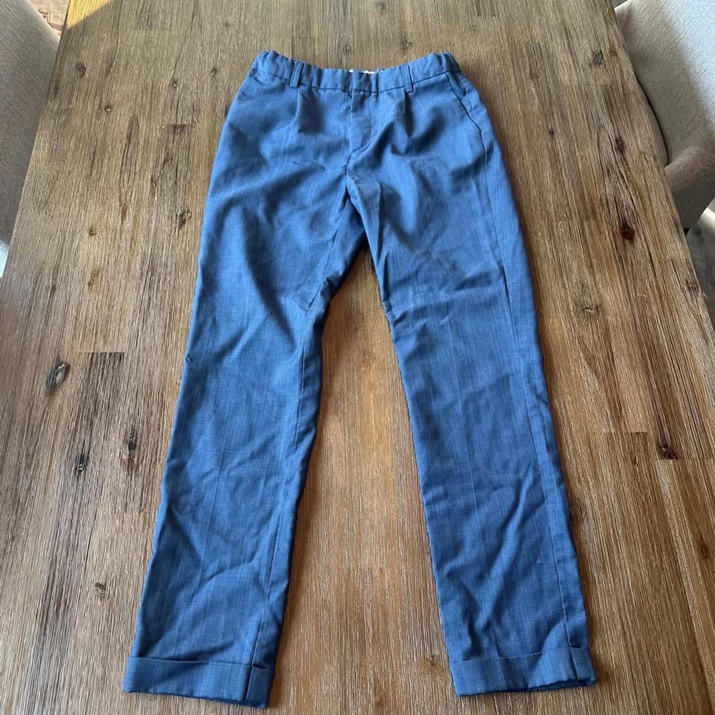 Zara boys 74% wool blue pants size 11-12