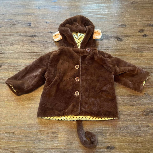 Bearington Baby Monkey Coat with Ears & Tail size 12-24 months