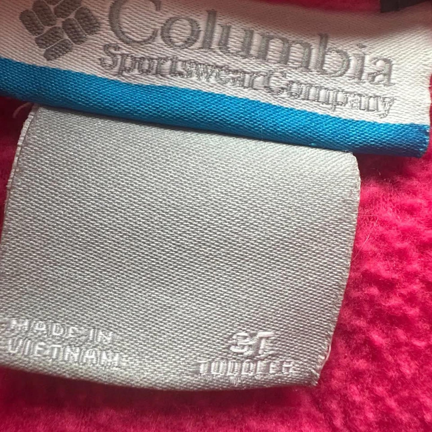 Columbia toddler pink fleece zip up size 3T