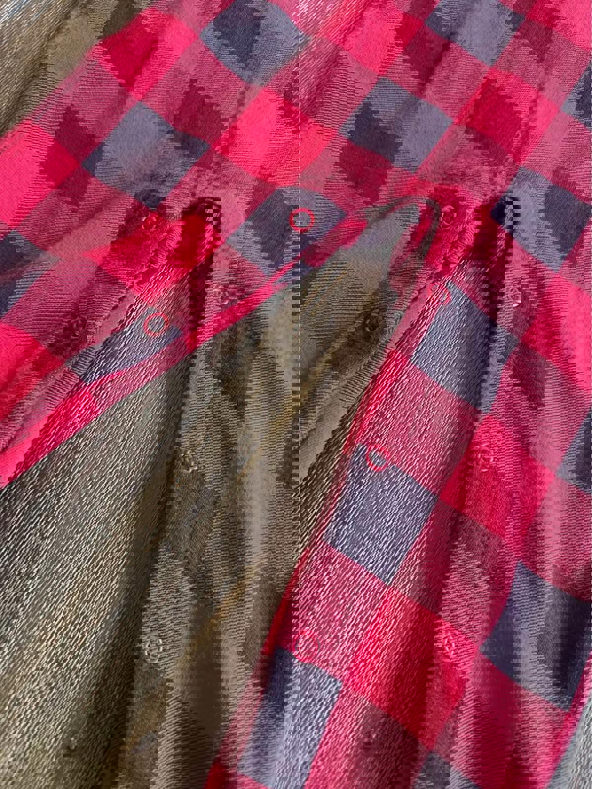 Red & Black buffalo plaid baby toddler overalls size 18-24 months