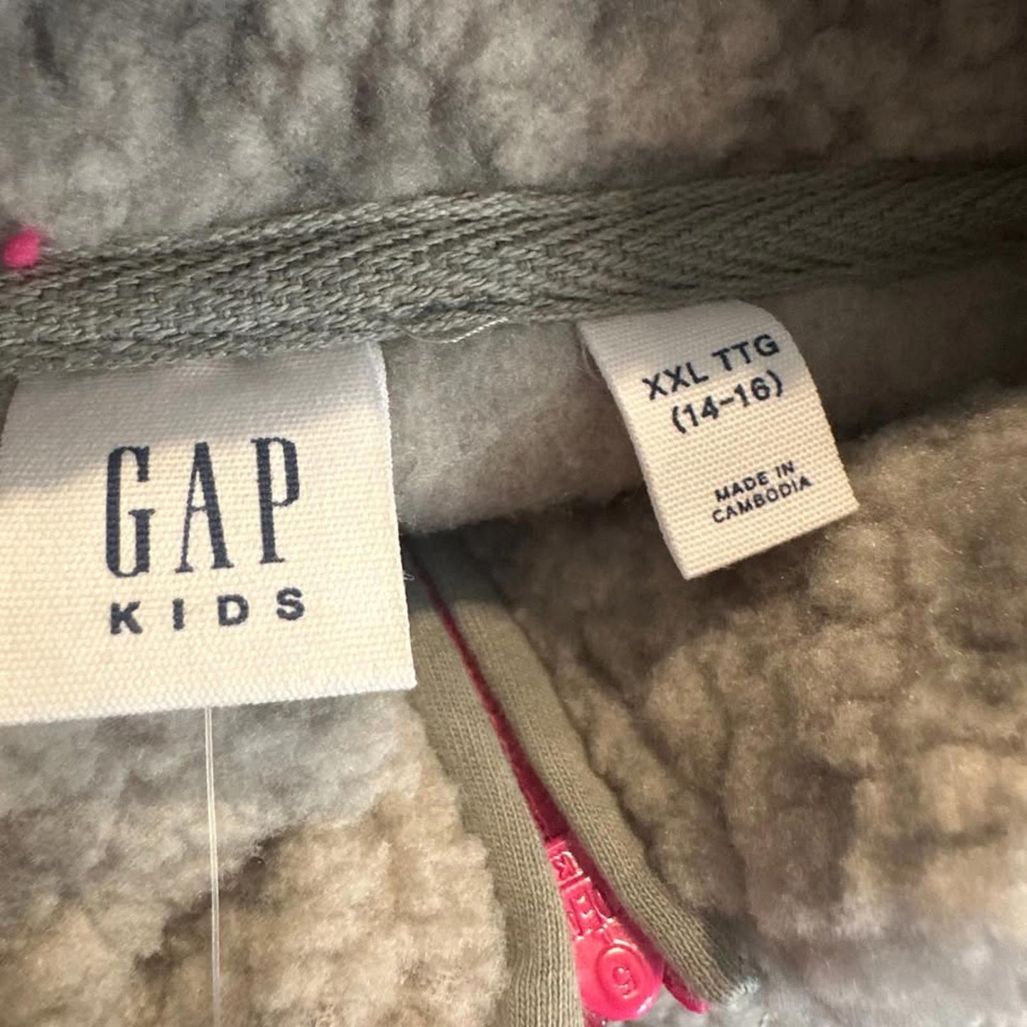 NWT GAP kids fleece sherpa 1/4 zip pullover size XXL(14-16)