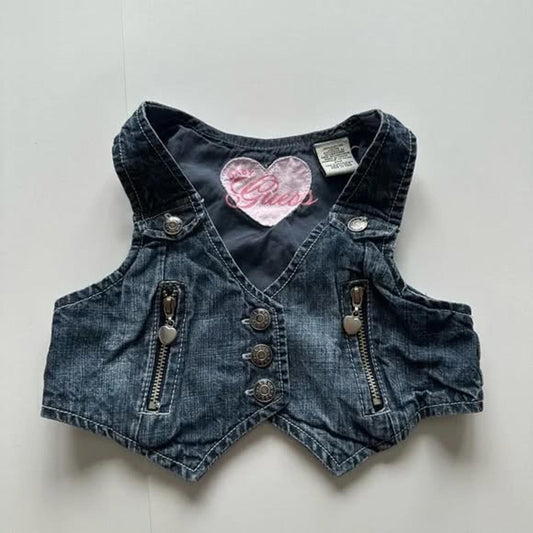 GUESS baby toddler sleeveless denim vest size 24 months