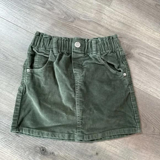 H&M green corduroy skirt size 4T