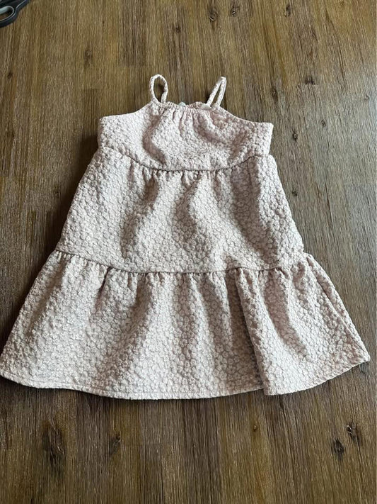 H&M pink floral tiered toddler dress size 3T