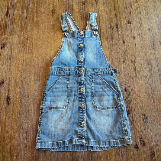 OshKosh B'gosh kids denim overall dress size 10