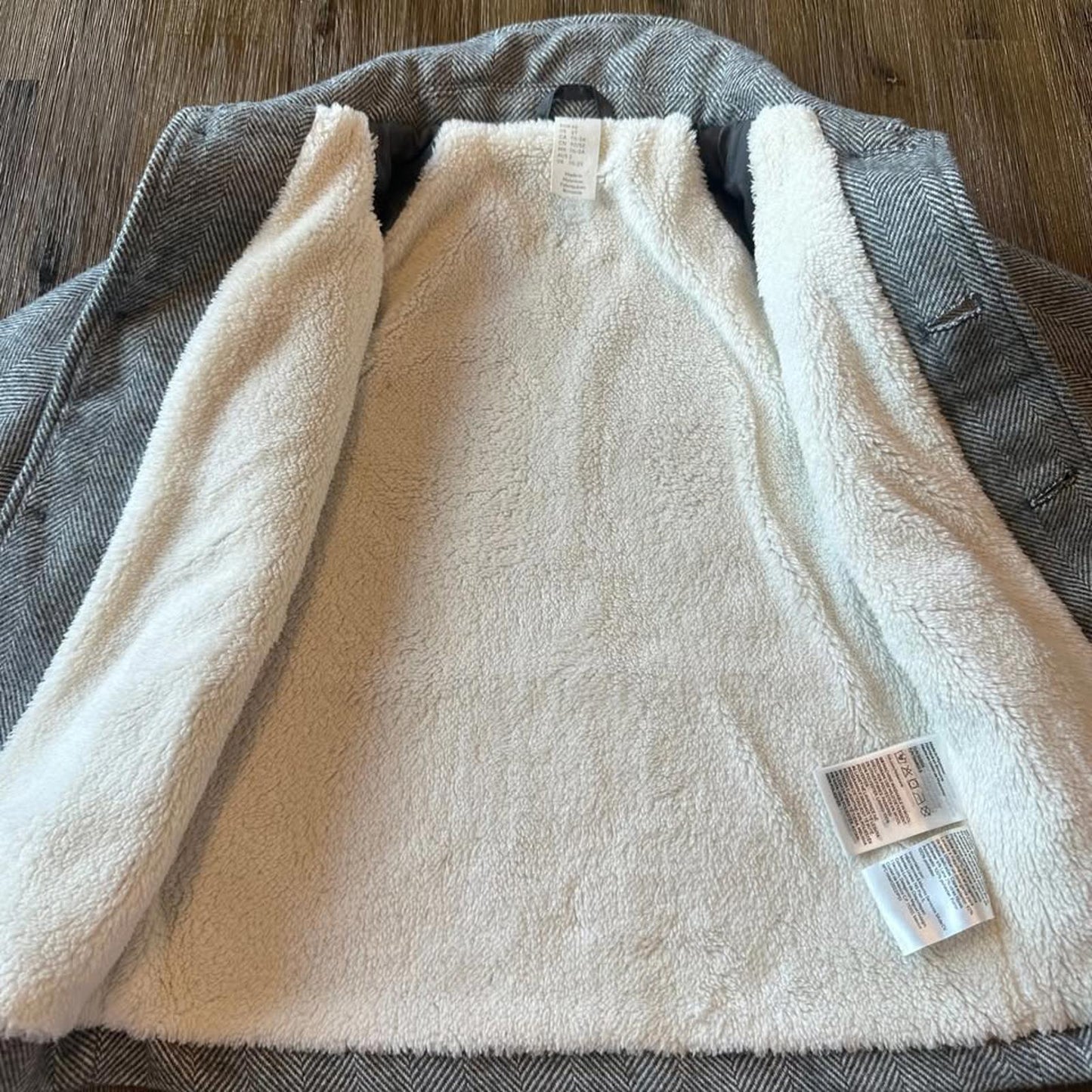 H&M 6% wool grey toddler coat size 2T
