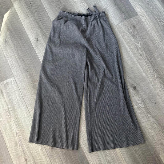 Zara kids grey ribbed wide leg pants size 11-12