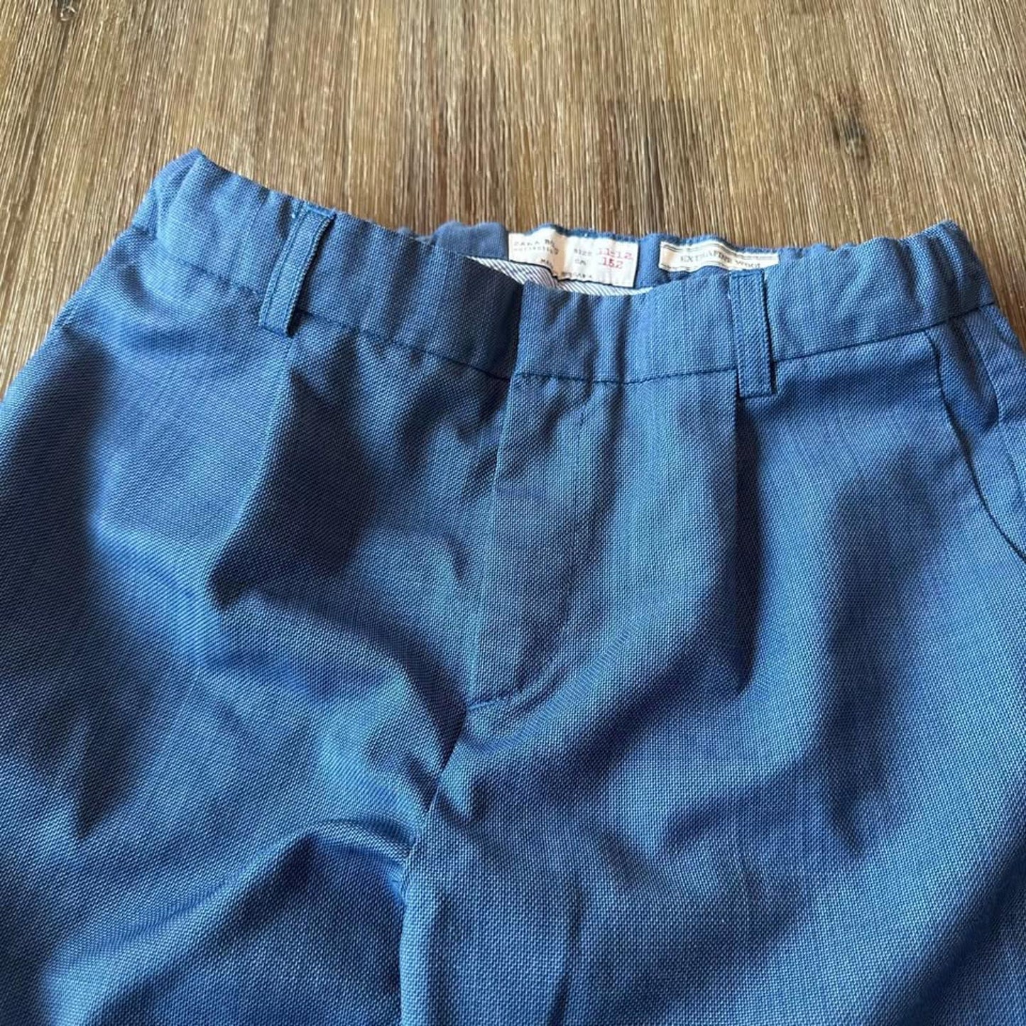 Zara boys 74% wool blue pants size 11-12