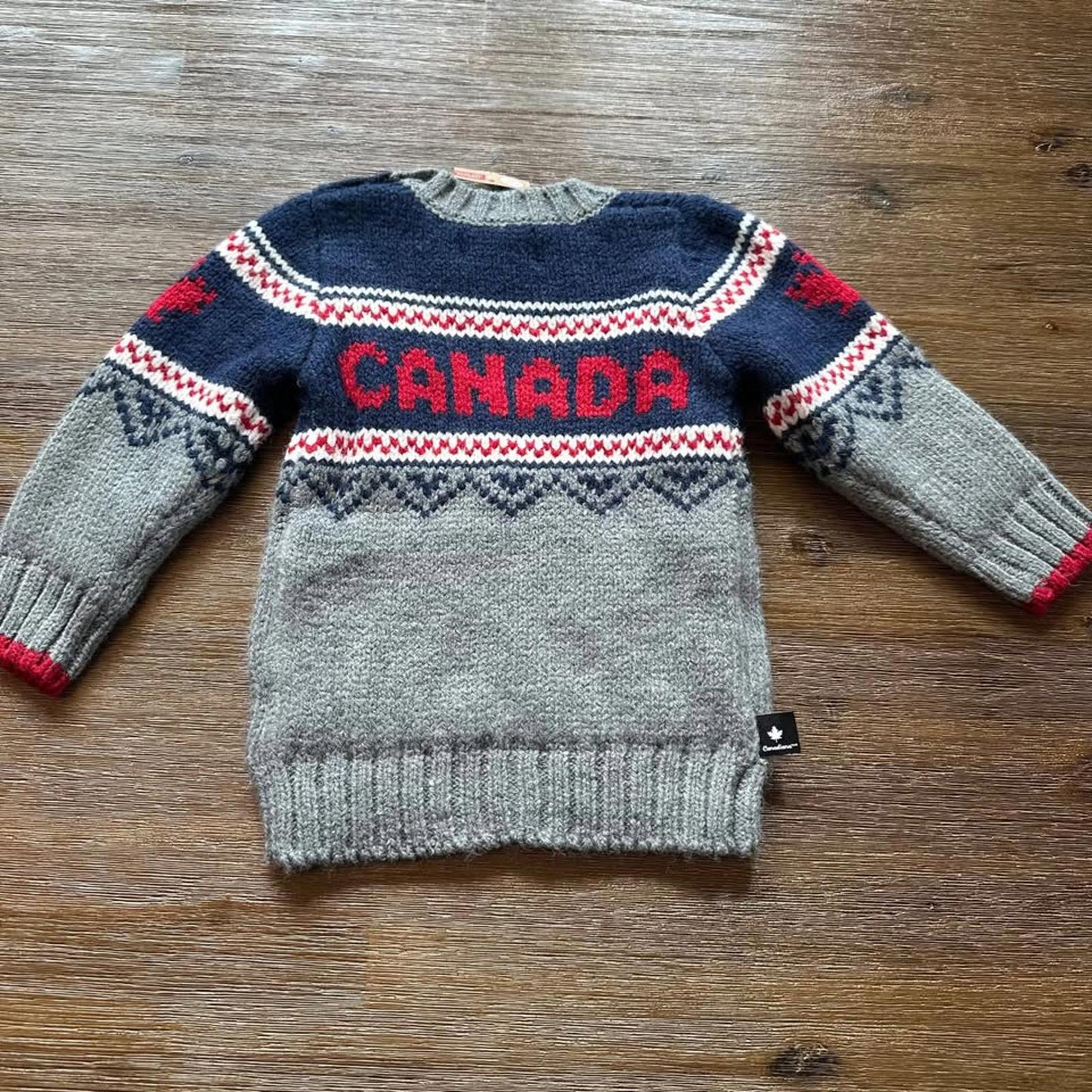 NWT Canadiana 5% wool toddler sweater size 2T