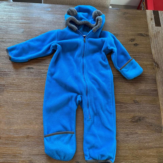Columbia baby bright blue fleece bunting suit size 12-18 months