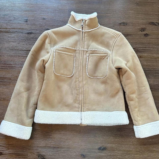 GAP kids Faux suede sherpa lined jacket/coat size Large (10)