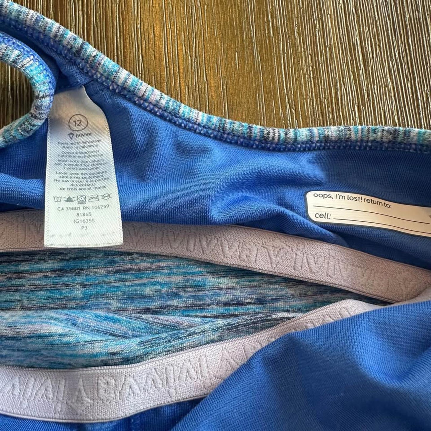 Ivivva by Lululemon girls tank top size 12