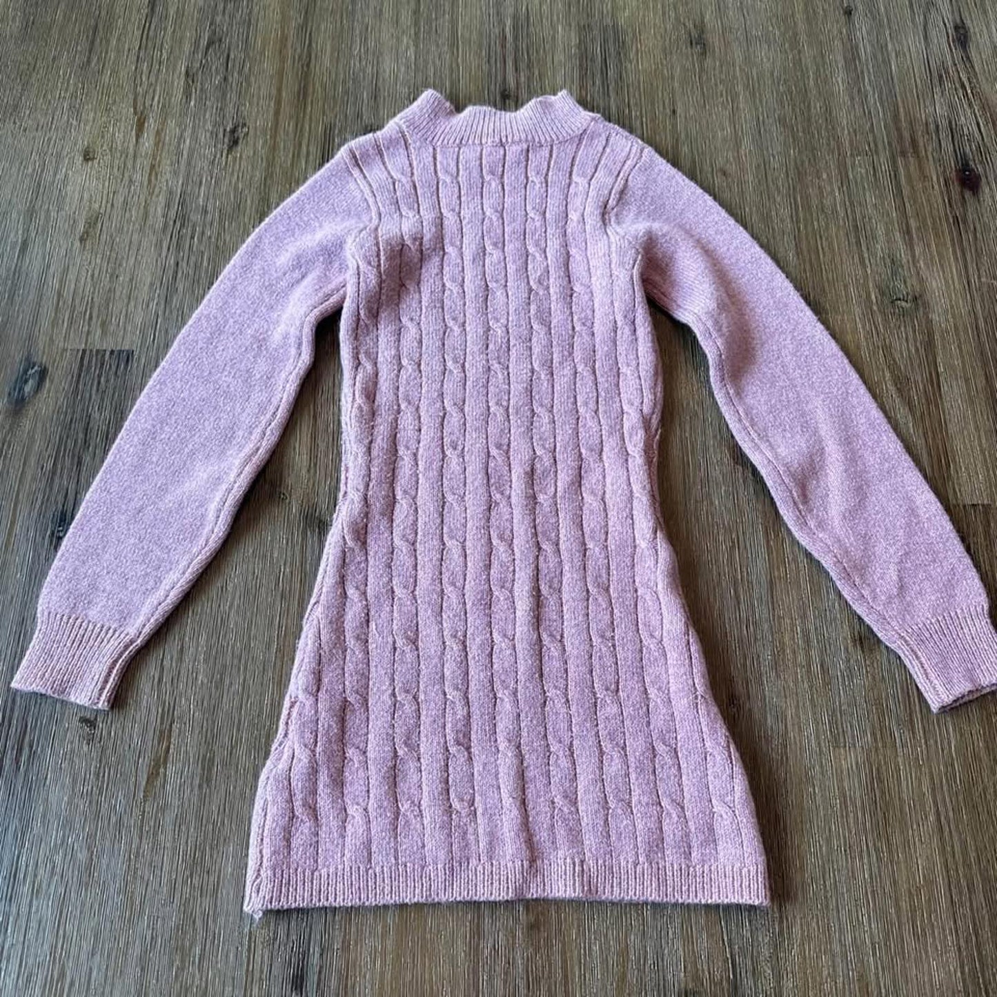 kids pink long sleeve sweater dress size 7/8