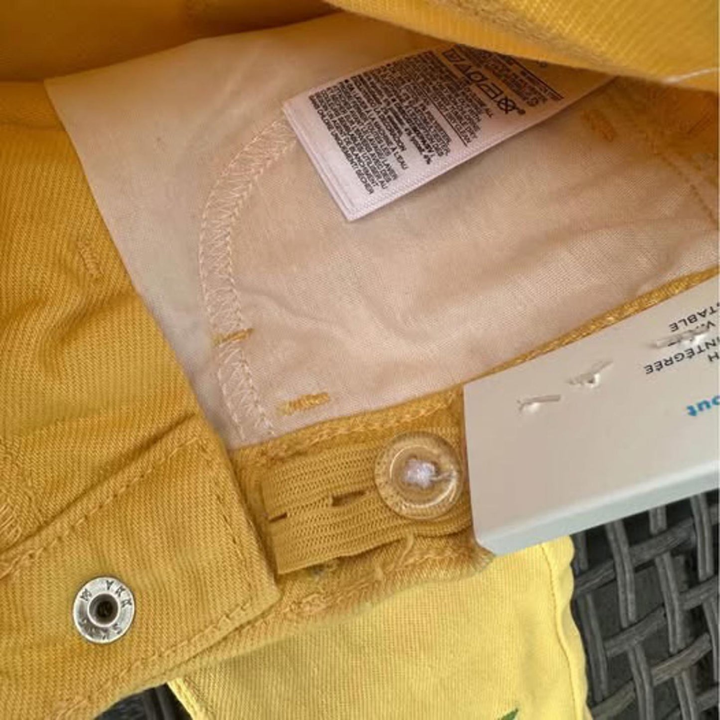 NWT toddler girls yellow denim “rockstar jeggings” with flowers size 5T