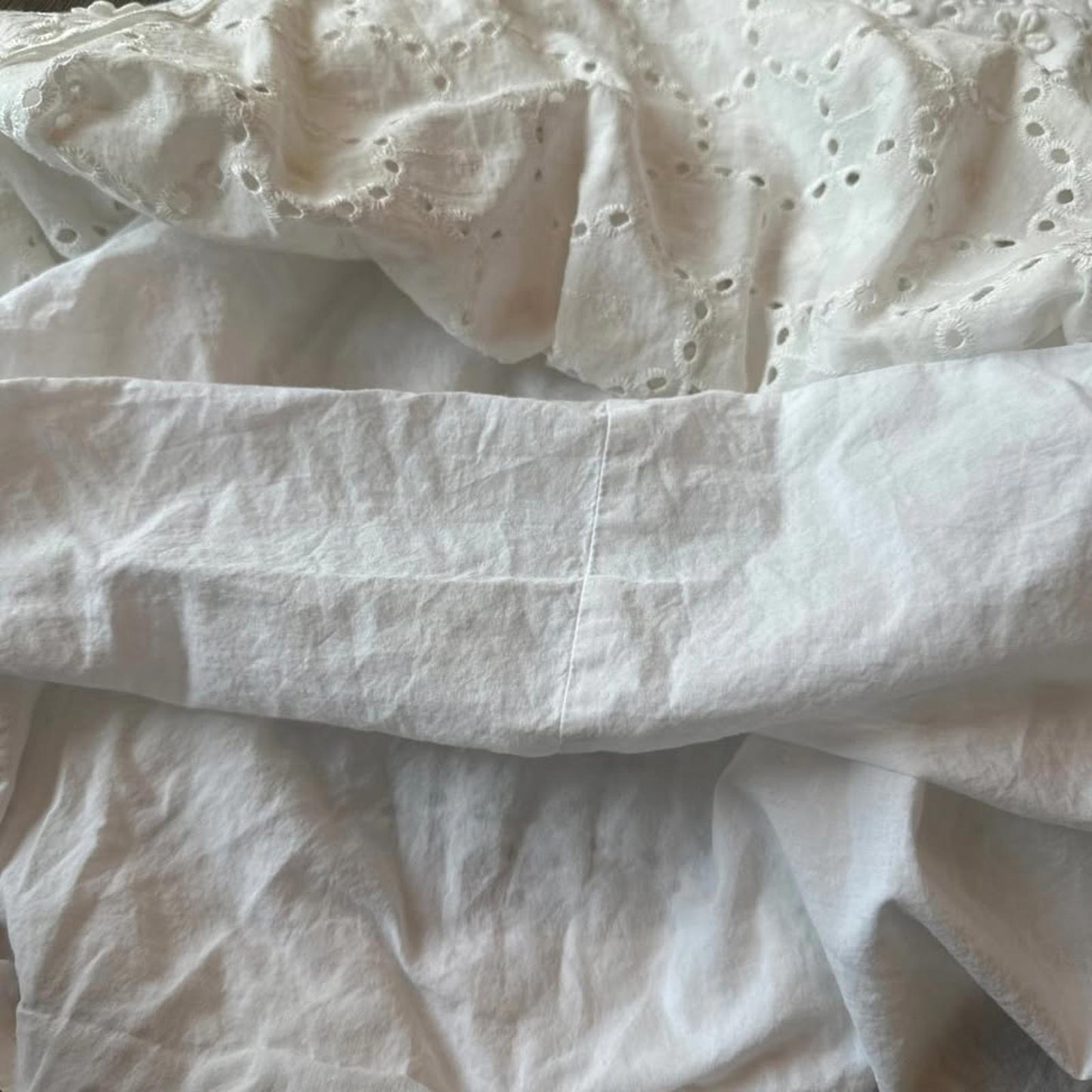 Zara girls/kids white eyelet dress size 10