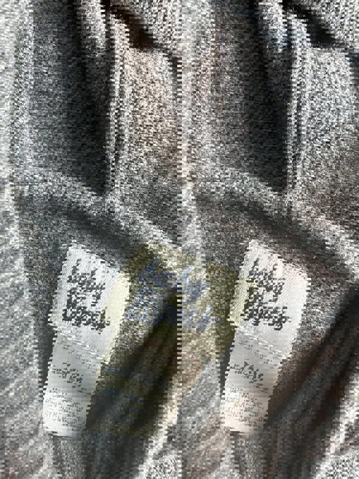 10% wool grey hooded baby toddler sweater size 24 months
