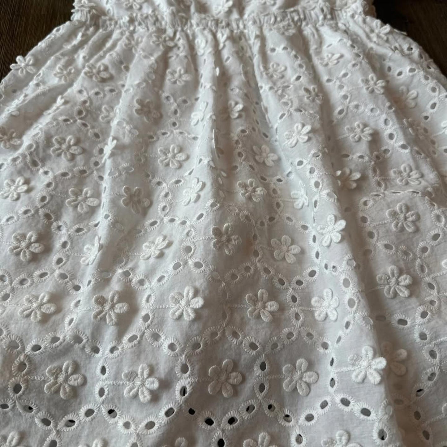 Zara girls/kids white eyelet dress size 10