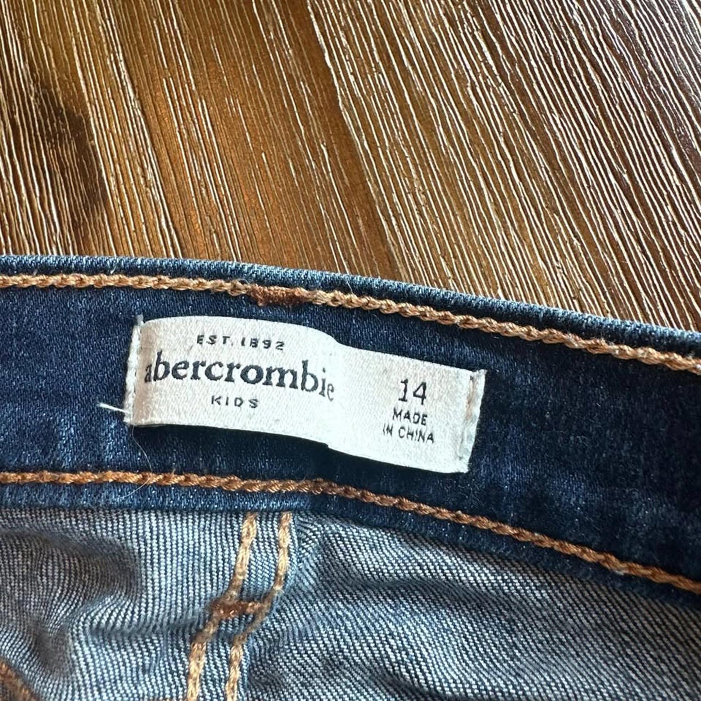 Abercrombie kids blue skinny jeans size 14