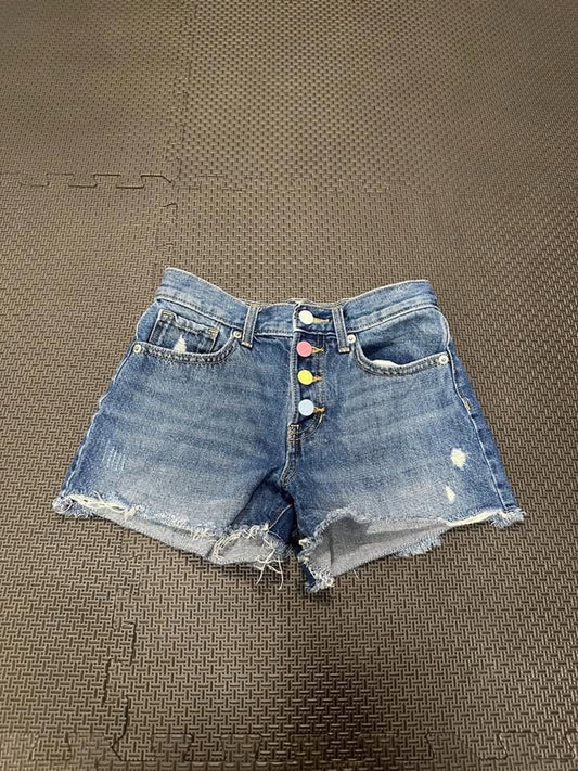 Old Navy girls kids denim shorts with colourful buttons size 10