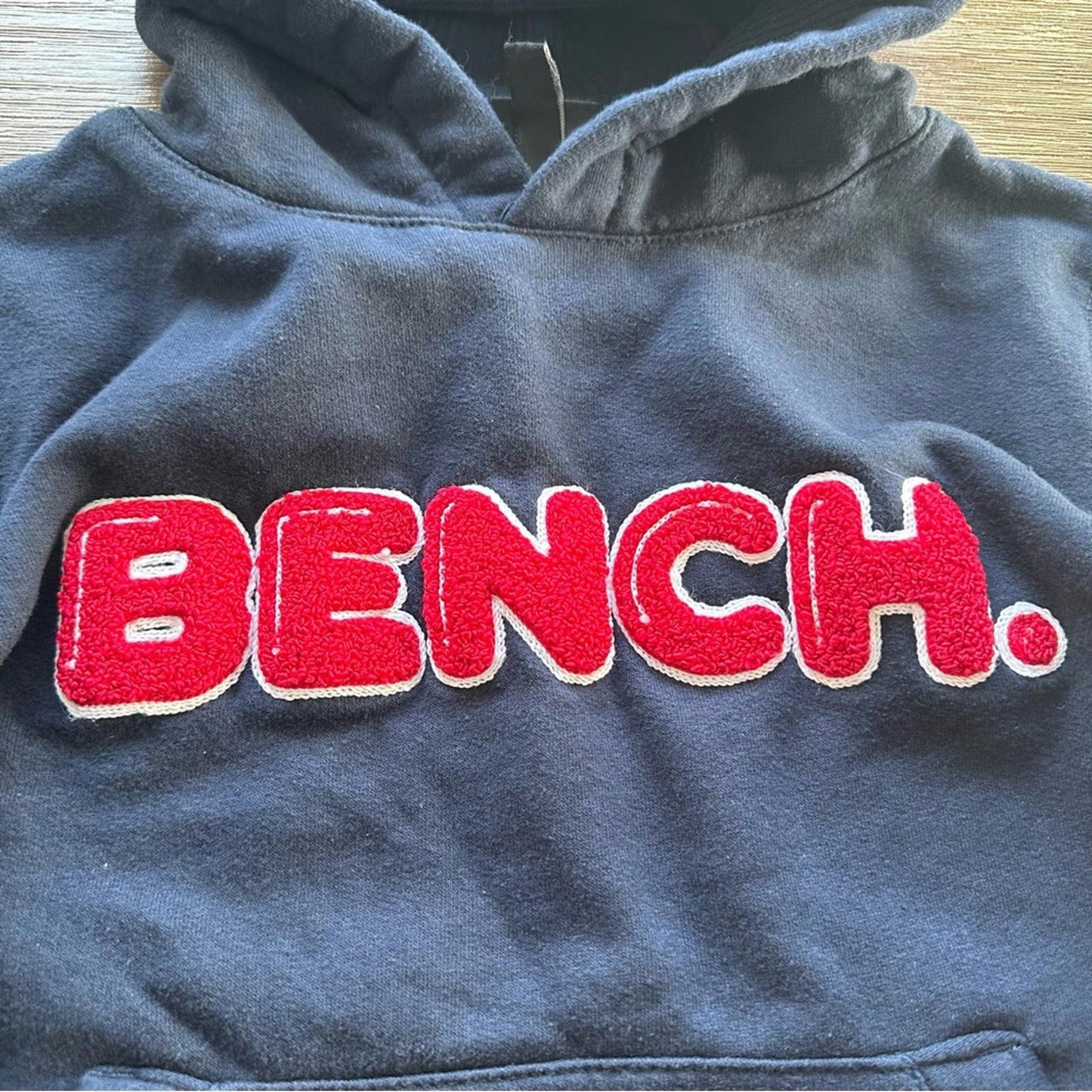 Bench Kids Navy Blue Hoodie with Red Details size 7-8