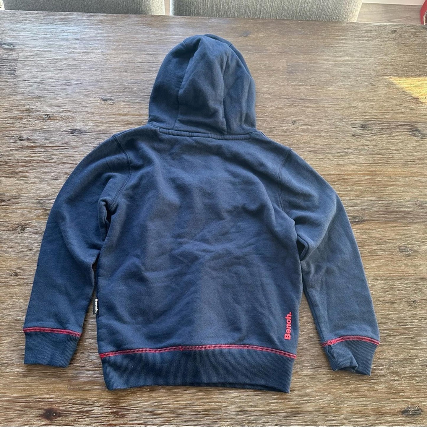 Bench Kids Navy Blue Hoodie with Red Details size 7-8