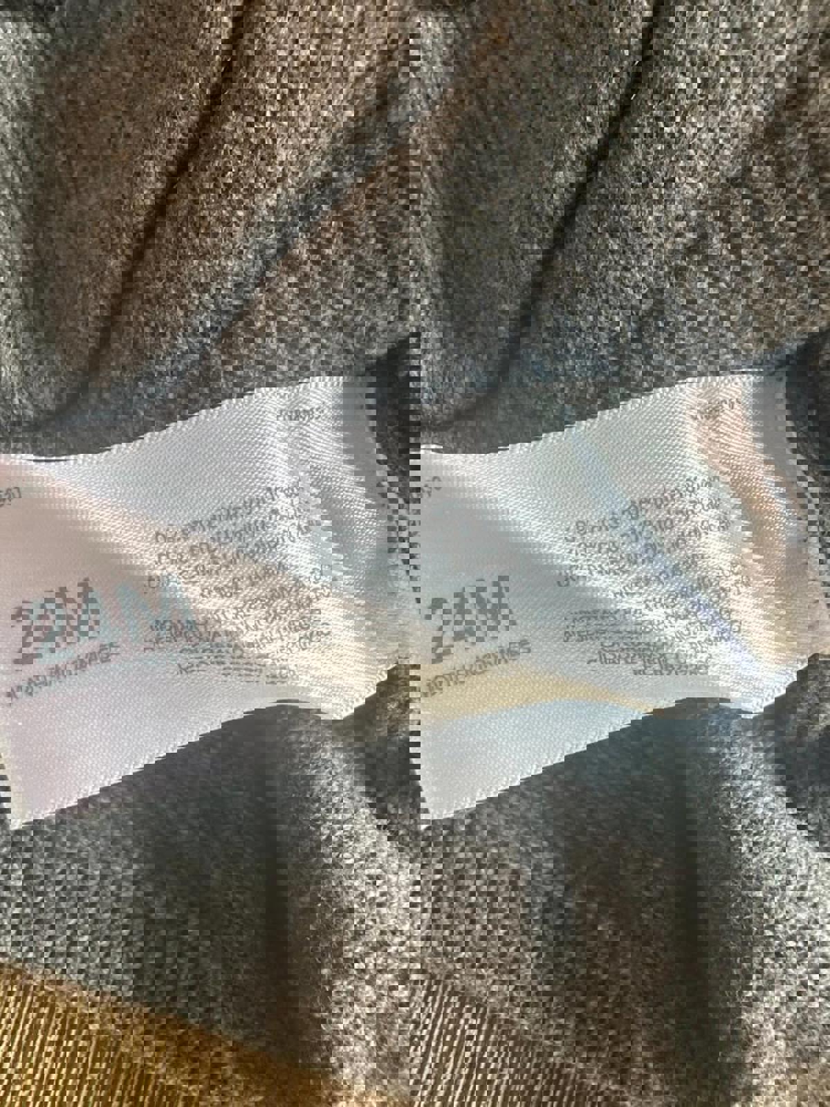 10% wool grey hooded baby toddler sweater size 24 months
